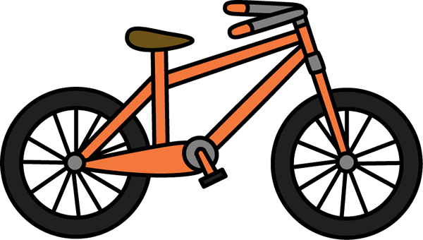 600x340 Orange Bicycle Clip Art