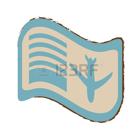 450x450 Drawing Airline Boarding Pass Ticket Travel Vector Illustration