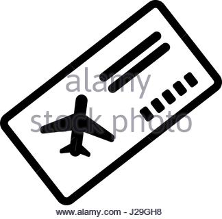 324x320 Drawing Airline Boarding Pass Ticket Travel Stock Vector Art