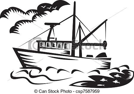 450x317 Fisherman In Boat Clipart Black And White Letters