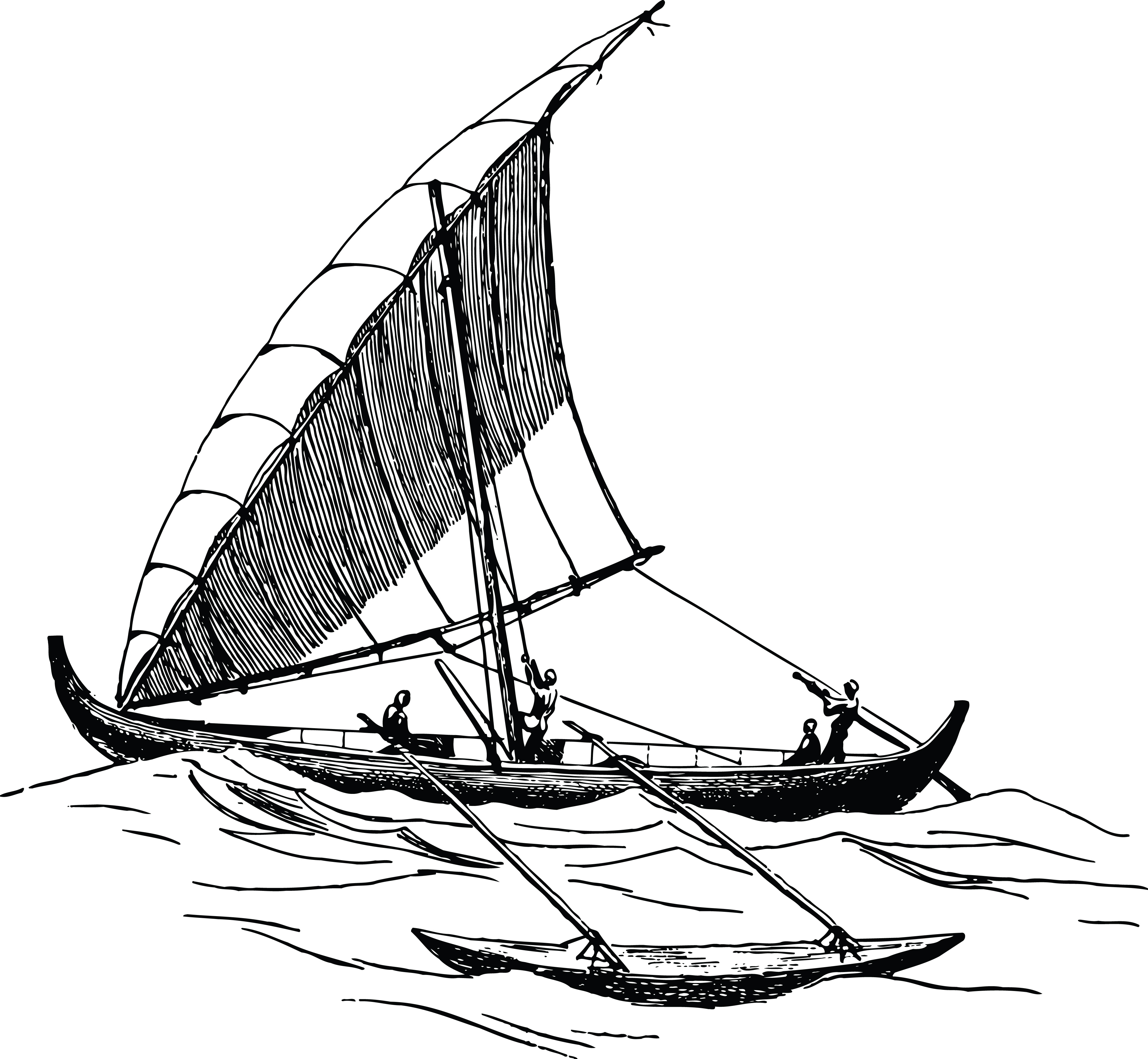 4000x3691 Clipart Of A Boat