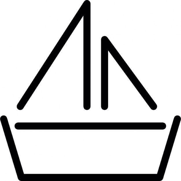 626x626 Boat With Sails Outline Icons Free Download