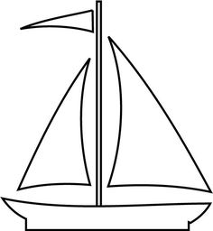 236x256 Sailboat Pattern. Use The Printable Outline For Crafts, Creating