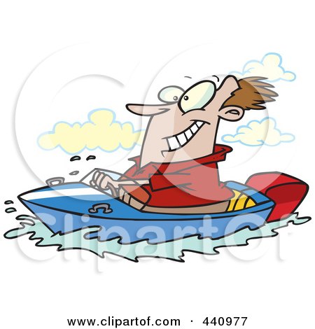 450x470 Royalty Free (Rf) Clip Art Illustration Of A Cartoon Man Boating