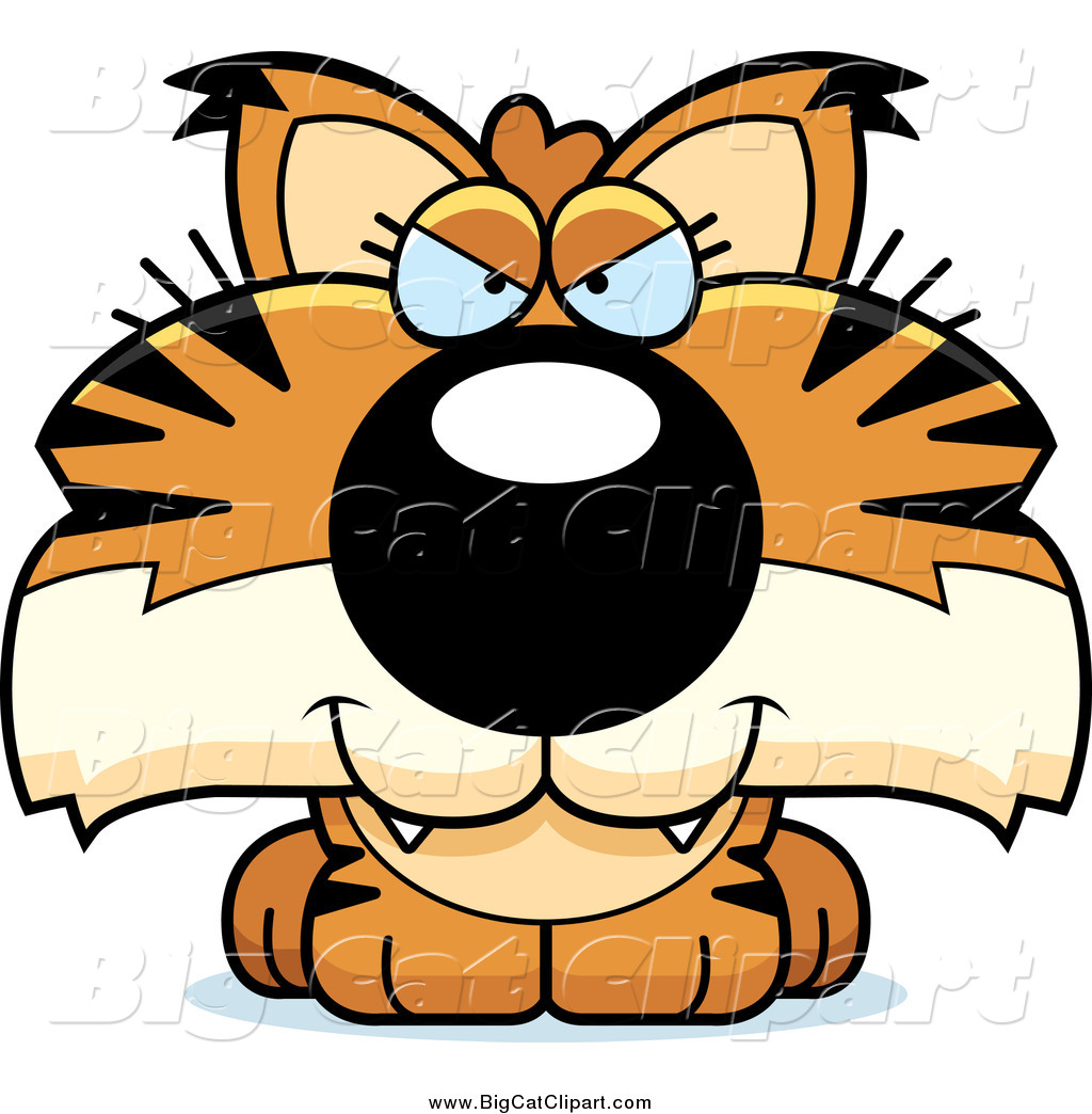 1024x1044 Big Cat Cartoon Vector Clipart Of A Sly Bobcat Cub By Cory Thoman