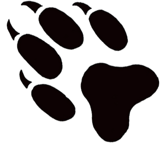 332x292 Fox Paw Print Clip Art