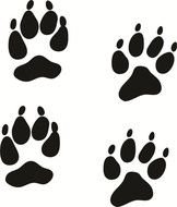 162x190 Purple Bobcat Paw Print Clip Art Free Image