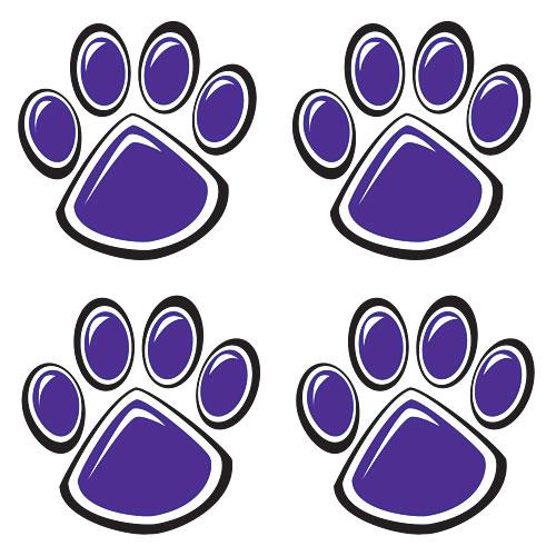 500x500 Purple Paw Print Clip Art 101 Clip Art