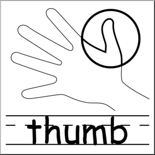 304x304 Clip Art Parts Of The Body Thumb Bampw I Abcteach