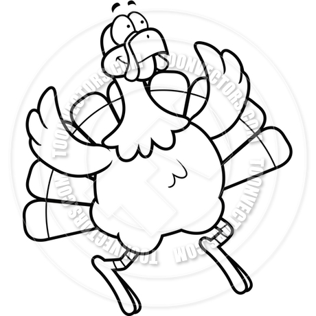460x460 Turkey Clipart Black And White