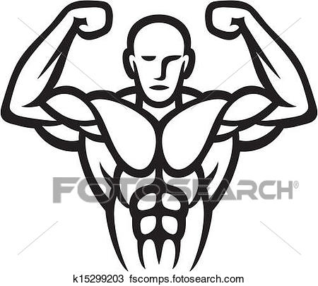 450x405 Clipart Of Bodybuilder K15299203