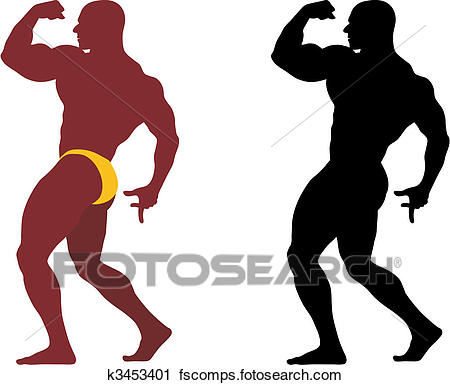 450x385 Clipart Of Bodybuilder K3453401