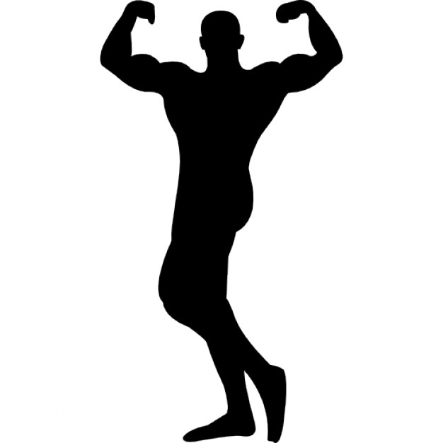 626x626 Silhouette Clipart Bodybuilder