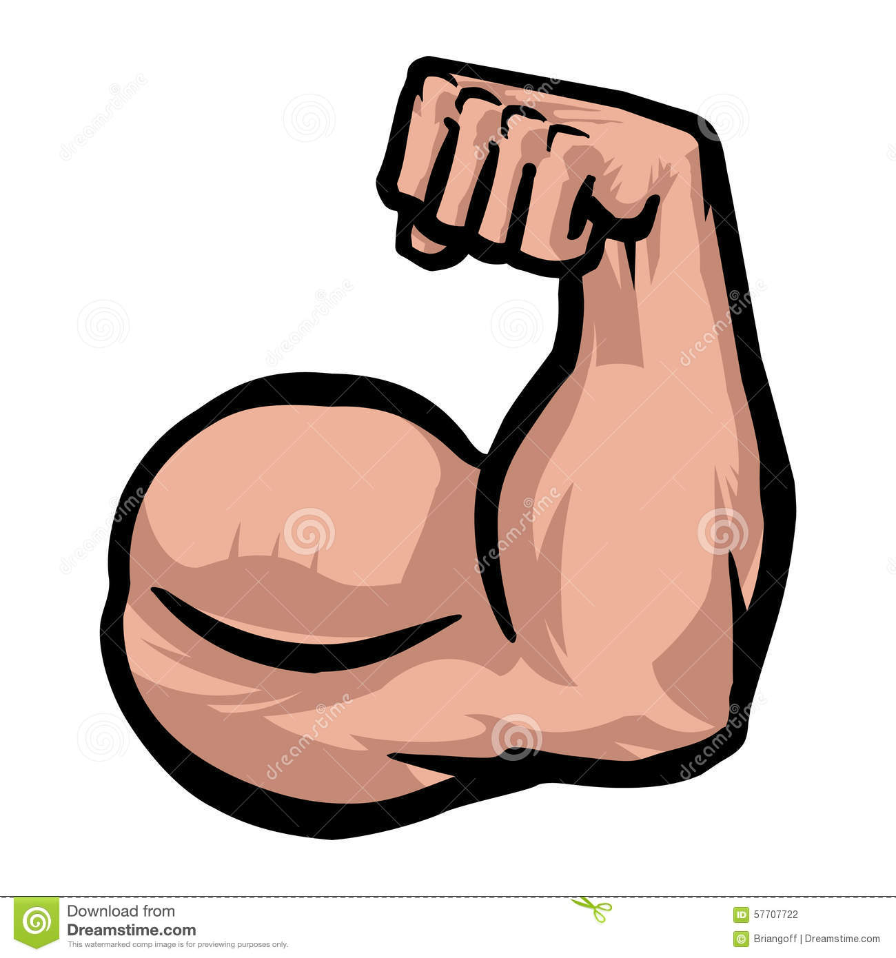 1300x1390 Cartoon Style Vector Illustration Of Muscularrm Flexing In