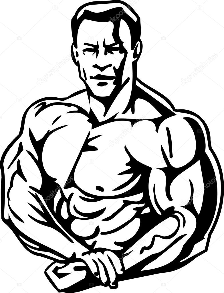 783x1023 Bodybuilding Clipart
