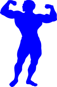 198x300 Bodybuilder Blue Clip Art