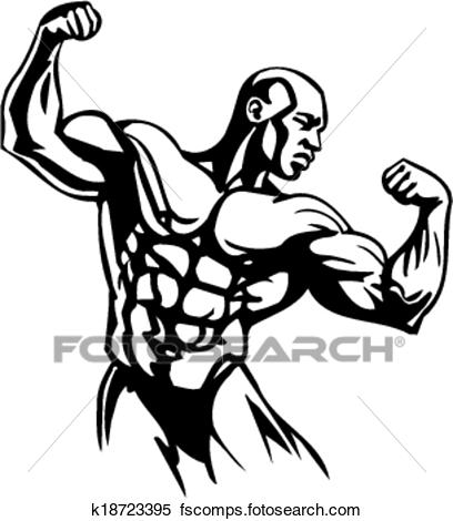 408x470 Clipart Of Bodybuilding And Powerlifting