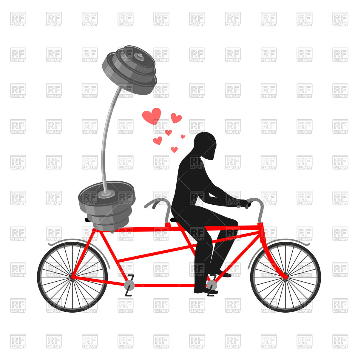 1200x1200 Man And Barbell On Bicycle