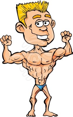 249x400 Muscle Man Clip Art