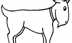 280x168 Goat Clipart Outline