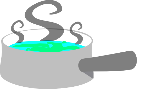 600x343 Grey Pot With Steam Clip Art