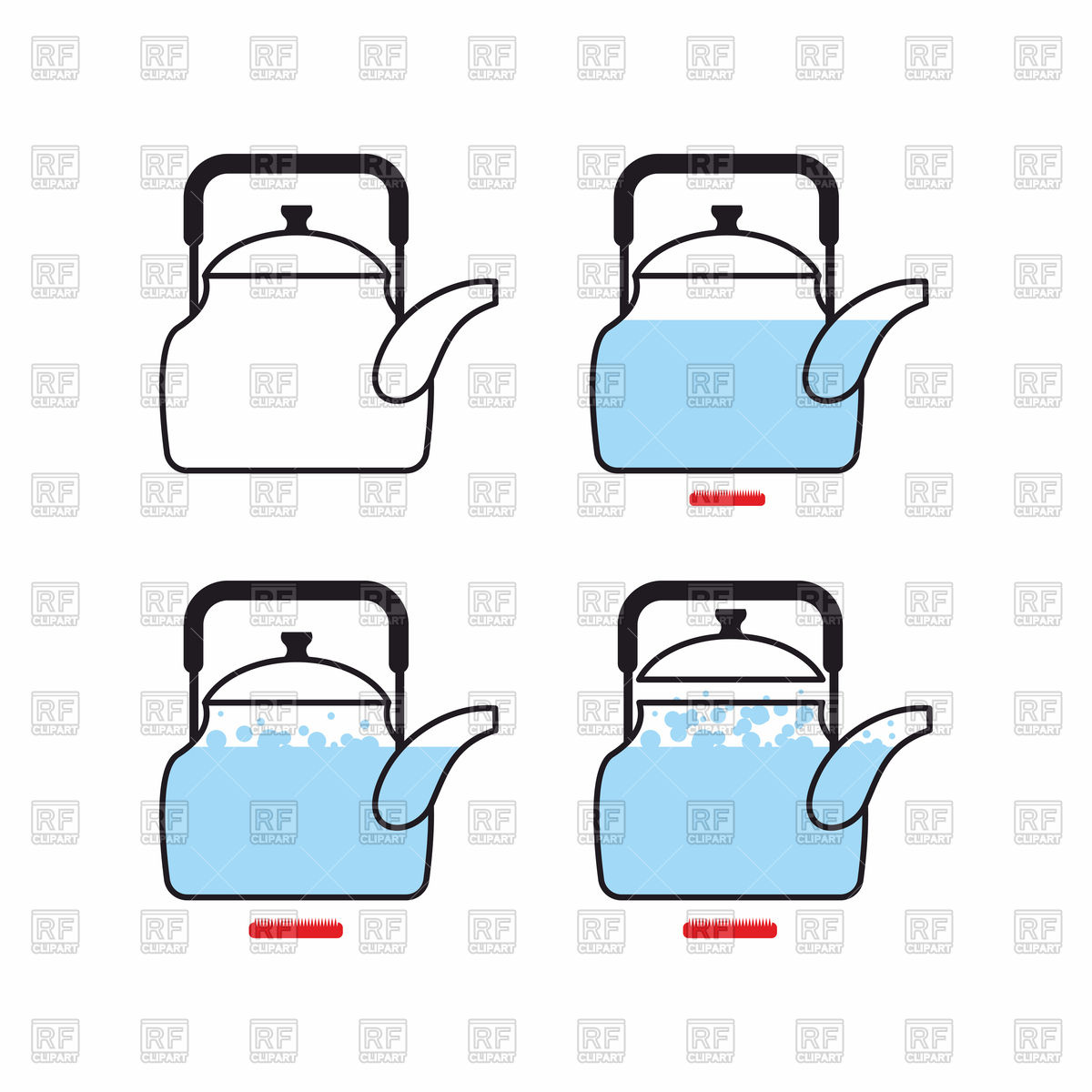 1200x1200 Stage Boiling Kettle. Cooking Instruction Of Boiled Water. Royalty