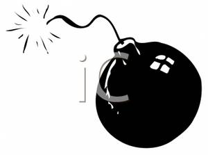 300x223 Black And White Bomb Clipart Picture