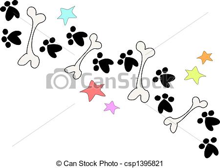 450x344 Freemicrosoft Clipart Dog Prints Paw Bones