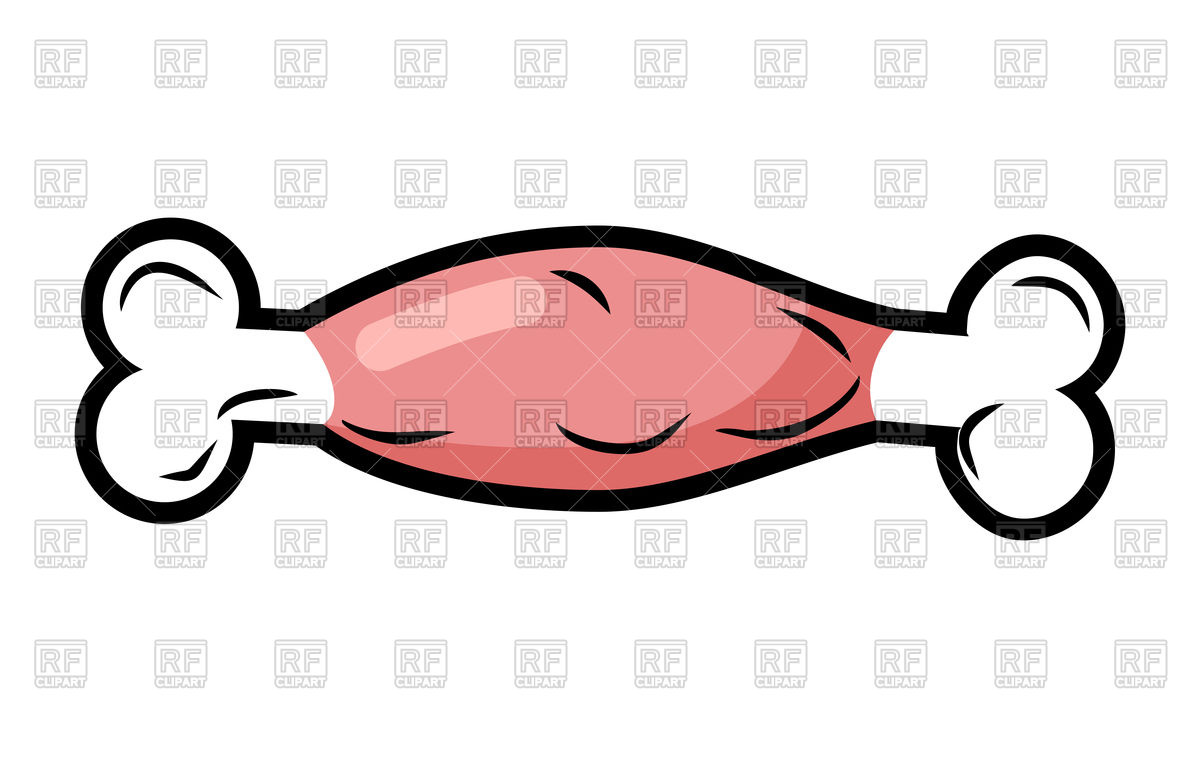 1200x758 Meat On Bone Isolated Royalty Free Vector Clip Art Image