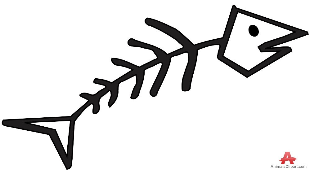 999x549 Fish Bone Outline Design Free Clipart Design Download