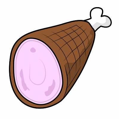 400x400 Ham Bone Clipart