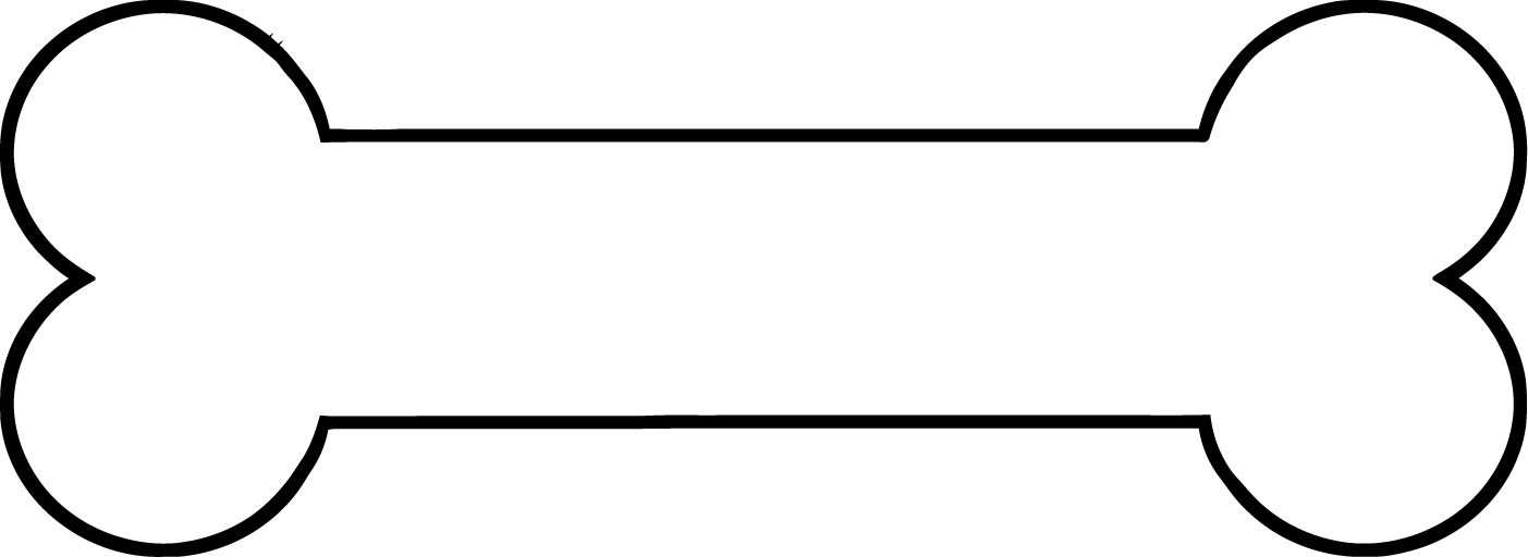1403x512 Dog Bone Template Dog Bone Outline Free Download Clip Art Free