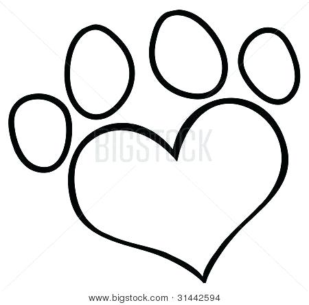 450x444 Wonderful Stunning Paw Print Printable Free Download Paws Stencil