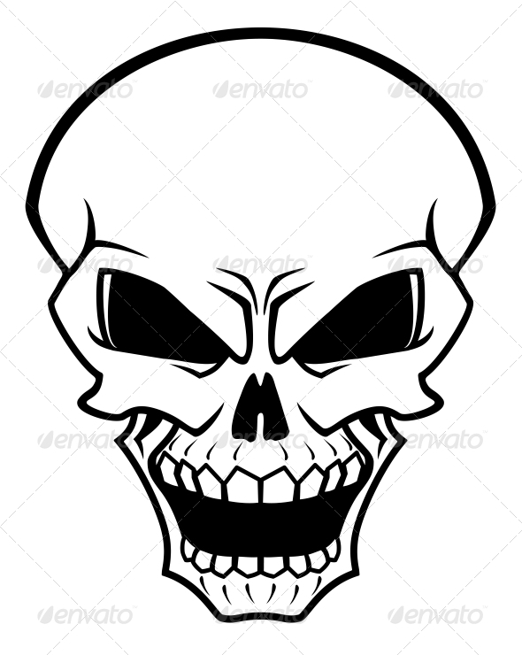 590x740 Danger Skull Vector Program And Tattoo Templates