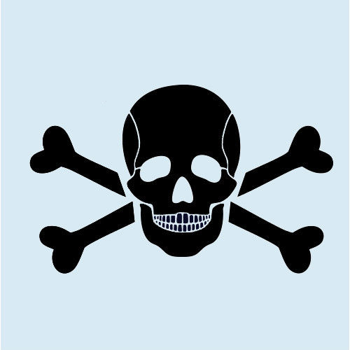 500x500 Skull Stencil Bone Stencils Cross Bones Template Skeleton