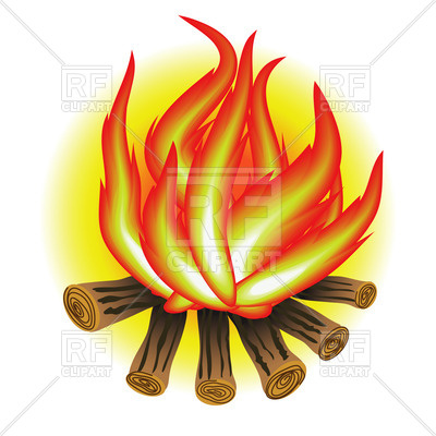 400x400 Cartoon Bonfire Royalty Free Vector Clip Art Image