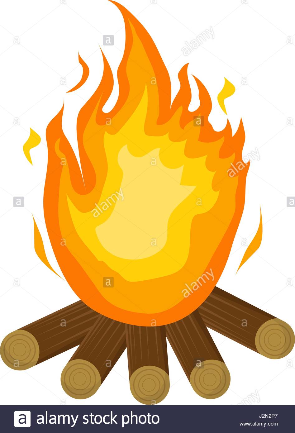 947x1390 Festa Junina Fire. Icon Flat, Cartoon Style. Bonfire Isolated