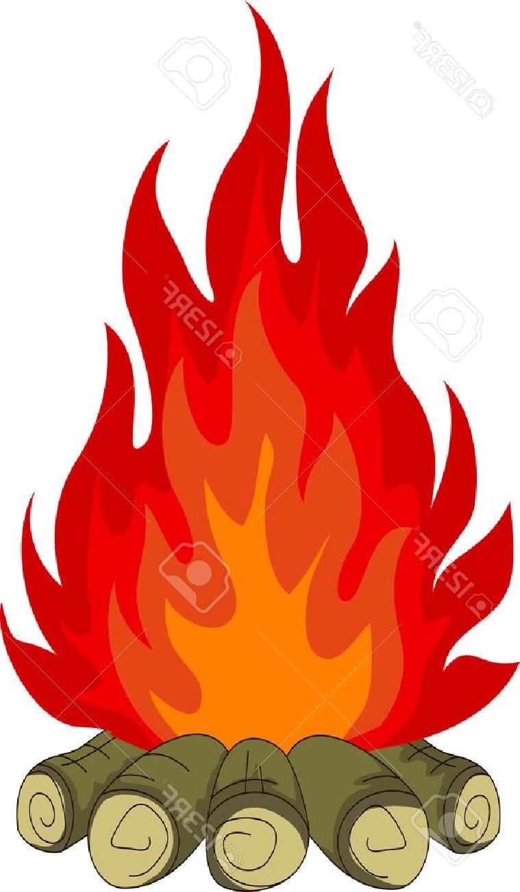 759x1300 Unique Bonfire Stock Vector Fire Camp Design
