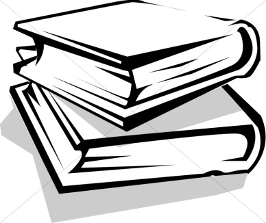 388x326 Library Clipart Stacked Book