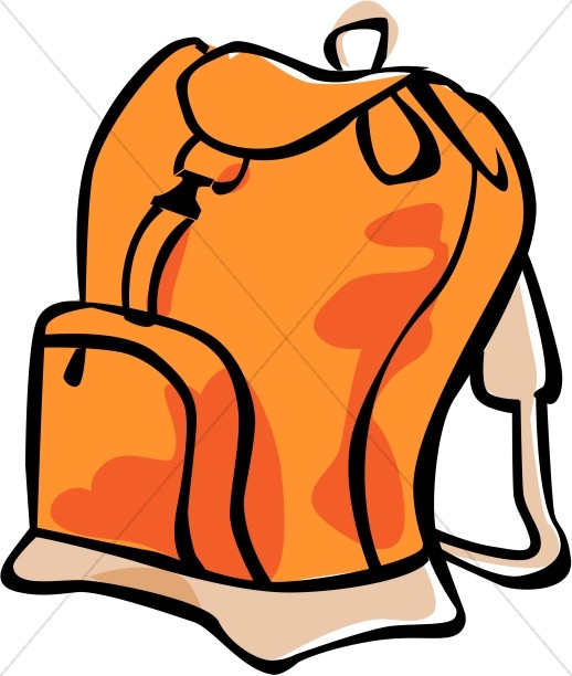 518x612 Orange Book Bag Christian Classroom Clipart