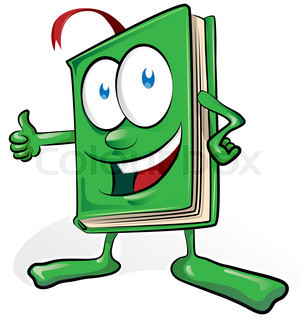 304x320 Pencil And Book Cartoon Character Stock Vector Colourbox