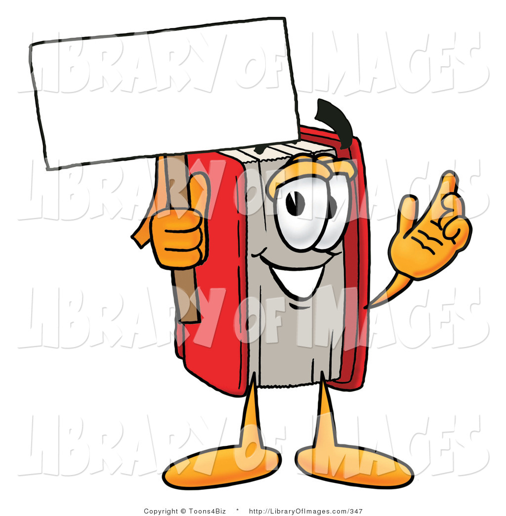 1024x1044 Clip Art Of A Red Book Mascot Cartoon Character Holding A Blank