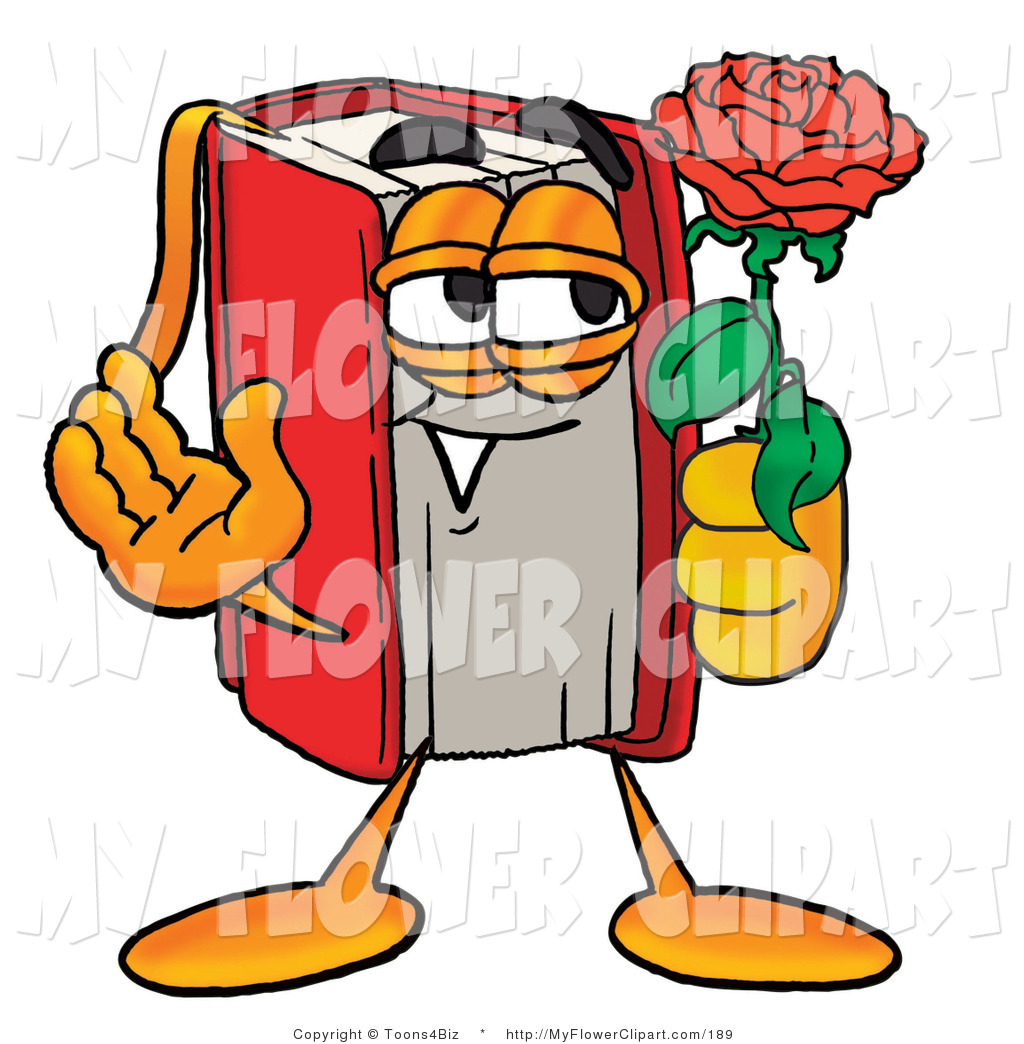 1024x1044 Cliprt Of Romantic Red Book Mascot Cartoon Character Holding