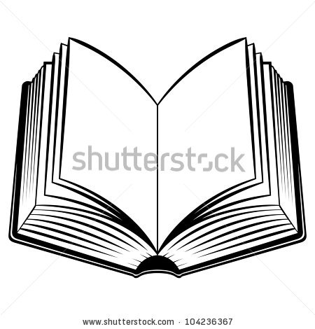450x470 Open Book Clipart Black And White