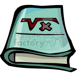300x300 Royalty Free Math Book 139325 Vector Clip Art Image
