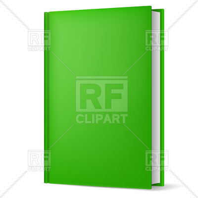400x400 Green Hardback Book With Empty Cover Royalty Free Vector Clip Art