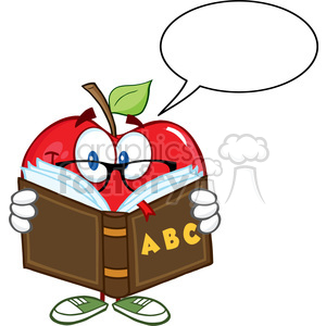 300x300 Royalty Free 5773 Royalty Free Clip Art Smiling Apple Teacher