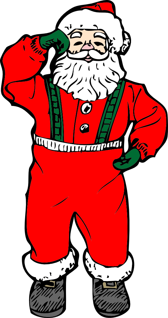 555x1050 Clip Art Santa Coloring Book Colouring Black