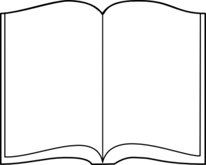 299x240 Open Book Outline Clip Art