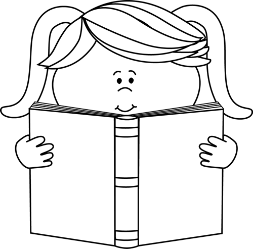 500x493 Black And White Book Clipart